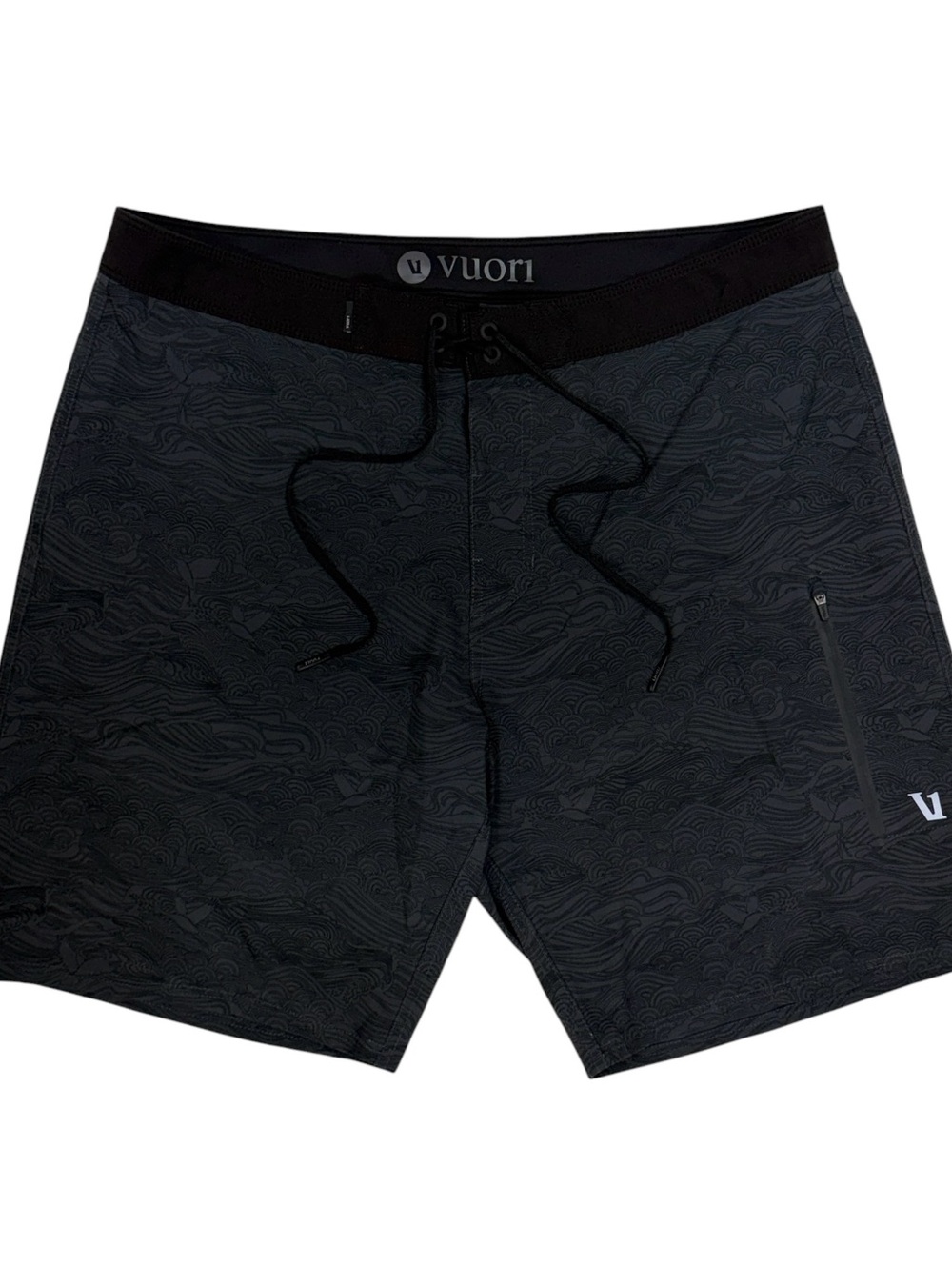 Vuori Infinity Board Shorts Mens 33 Black Athletic Hybrid Performance Gym Swim